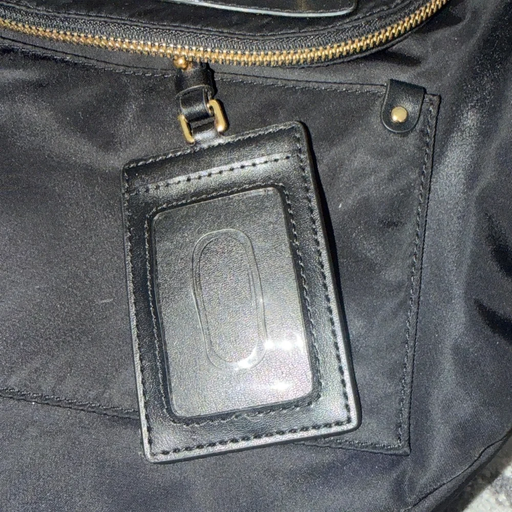 Marc Jacobs Black and Gold Crossbody Nylon Bag